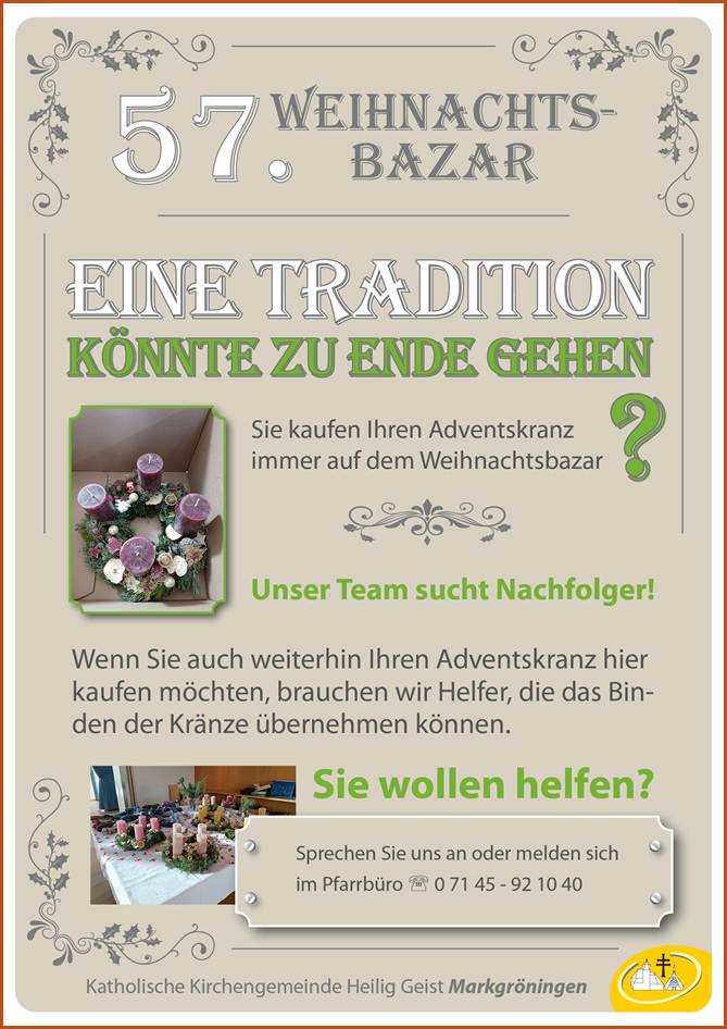 2026 Weihnachtsbazar: Helfer gesucht